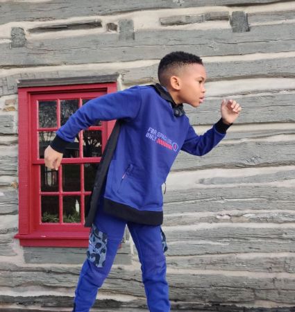 Ja' Siah young is trying to pose. 